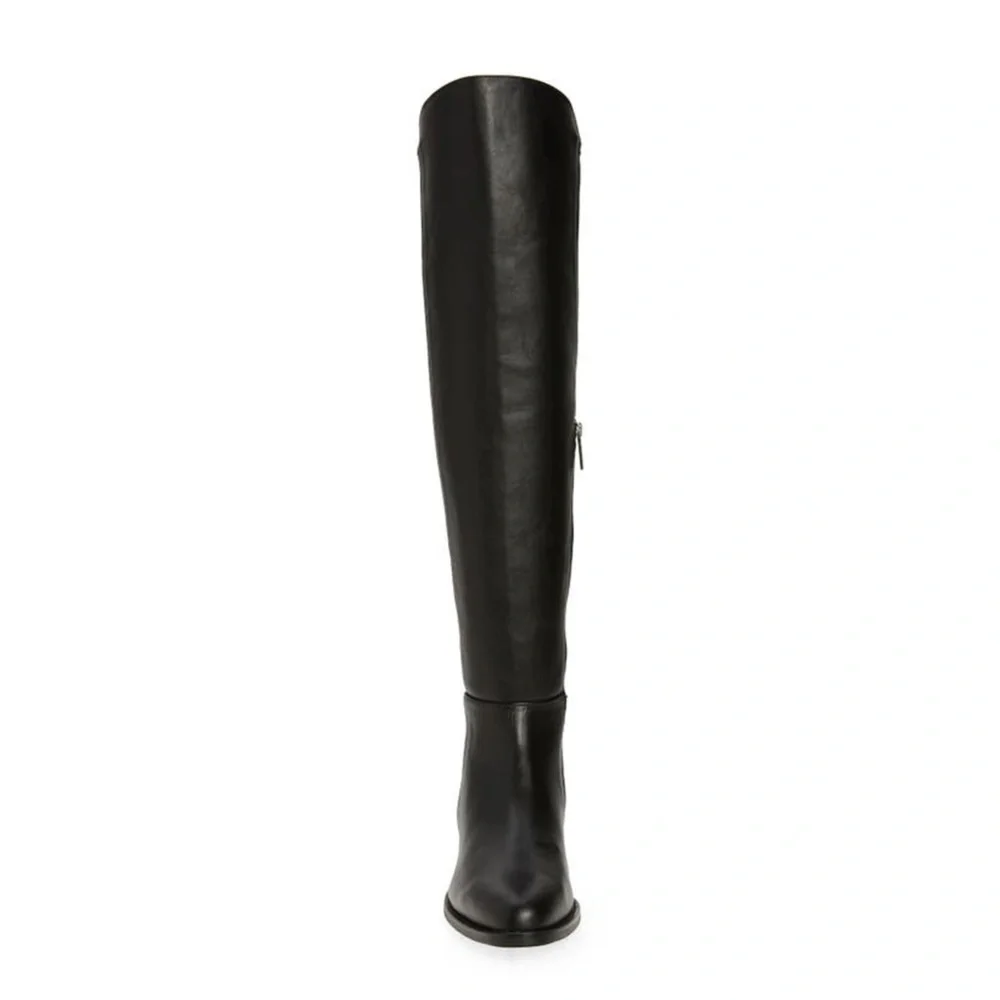NEW Aquatalia Norina Waterproof Over the Knee Leather Boot in Black Sz. …